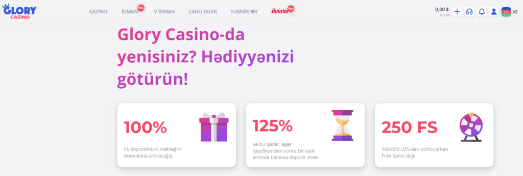 Glory Casino Yeni Oyun Bonusu